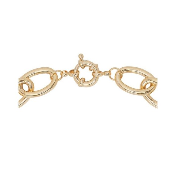 Jordan Road Xl Oval Necklace in 18k Gold Plated Brass - Picture 5 of 7